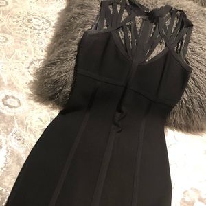 Black Bebe bandage dress